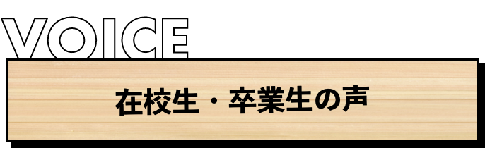 在校生・卒業生の声